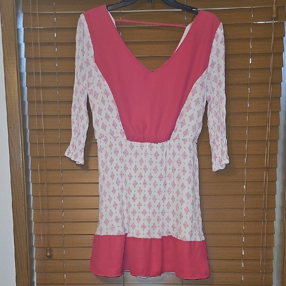 Pink Owl Red and White Dress - Picture 2 of 6